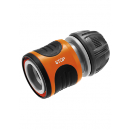 GARDENA Original System Power Grip Aqua Stop 13 mm 1/2"-15 mm 5/8" szare - szybkozłącze ze stopem