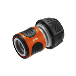GARDENA Original System Power Grip Aqua Stop 19 mm 3/4" szare - szybkozłącze ze stopem