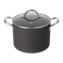 Garnek aluminiowy z pokrywką AQURA TALL BRĄZOWY 4,6 l