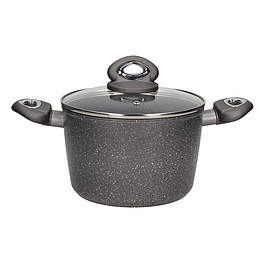 Garnek aluminiowy z pokrywką VALDINOX ROCK SZARY 3 l