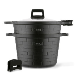 Garnek do gotowania na parze nieprzywierający STARKE PRO BRICK MARBLE 6,3 l