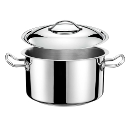 Garnek duży gastronomiczny ze stali nierdzewnej z pokrywką TOM-GAST EXCLUSIVE 10 l