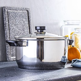 Garnek ze stali nierdzewnej z pokrywką TADAR JUMBO 5,5 l