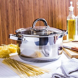 Garnek ze stali nierdzewnej z pokrywką ROGER 4 l