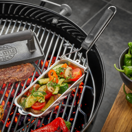 GEFU BBQ 38 x 8,5 cm - koszyk / patelnia do grillowania ze stali nierdzewnej