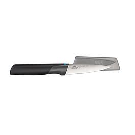 JOSEPH JOSEPH Elevate Steel 9 cm czarny - nóż do obierania warzyw i owoców ze stali nierdzewnej z osłonką