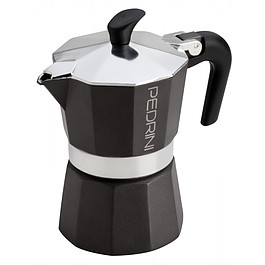 PEDRINI Aroma Color na1 filiżankę espresso (1 tz) ciemnoszara - kawiarka aluminiowa ciśnieniowa