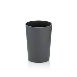 KELA Marta ciemnoszary - kubek łazienkowy na szczoteczki plastikowy