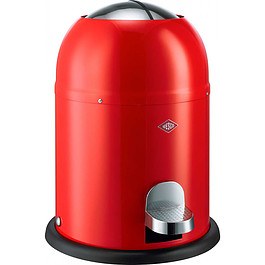 WESCO Single Master 9 l czerwony - kosz na śmieci do łazienki z pedałem stalowy