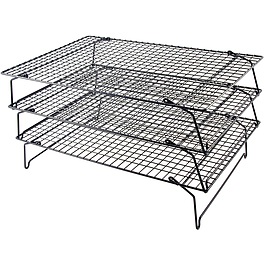 Kratka do studzenia ciasta metalowa TALA TRIO CZARNA 40 x 25 cm
