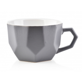 Kubek ceramiczny AFFEK DESIGN SALLY GEO SZARY 450 ml