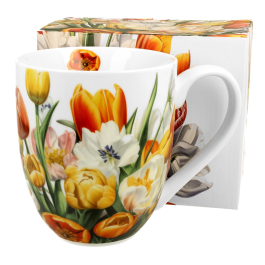 Kubek duży porcelanowy DUO FIVE O'CLOCK TULIPANY 1000 ml