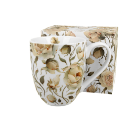 Kubek duży porcelanowy DUO THE SECRET GARDEN ENGLISH ROSES WHITE 1000 ml