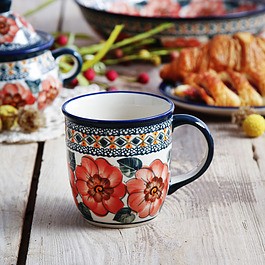 BOLESŁAWIEC GU-1105 DEK. 124 ART. 400 ml - kubek ceramiczny