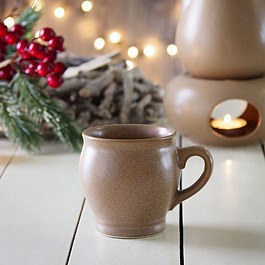 Kubek kamionkowy z uchem do grzanego wina KERA CERAMIKA PIASEK ORAWA 200 ml