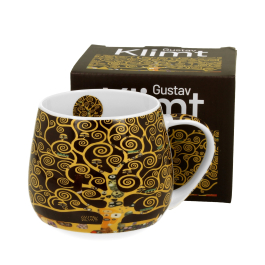Kubek porcelanowy baryłka DUO ART GALLERY TREE OF LIFE BY GUSTAV KLIMT 430 ml