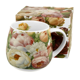 Kubek porcelanowy baryłka DUO FIVE O'CLOCK PIWONIE 430 ml