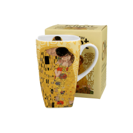 Kubek porcelanowy DUO ART GALLERY THE KISS ECRU BY GUSTAV KLIMT 630 ml