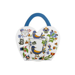Kubek porcelanowy DUO ETNO PTASZEK KASZUBSKI 360 ml