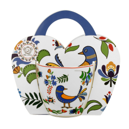 Kubek porcelanowy DUO ETNO PTASZEK KASZUBSKI 460 ml