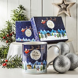 Kubek świąteczny porcelanowy EASY LIFE CHRISTMAS VILLAGE 350 ml