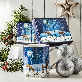 Kubek świąteczny porcelanowy EASY LIFE CHRISTMAS VILLAGE 350 ml