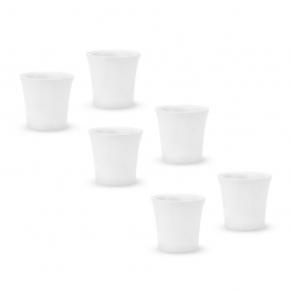 Kubki kamionkowe do grzanego wina KERA CERAMIKA BIAŁE WATRA 200 ml 6 szt.