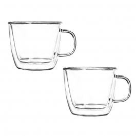 Kubki szklane / Szklanki z podwójnymi ściankami szklane ANDREA CUPS 420 ml 2 szt.