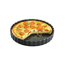 KUCHENPROFI Burgund 28 cm czarna - forma do pieczenia tarty ceramiczna