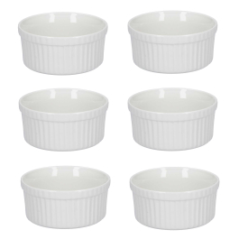 LA PORCELLANA BIANCA Arezzo 6 szt. - kokilki / naczynia do zapiekania porcelanowe