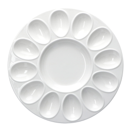 LA PORCELLANA BIANCA Convivio 26,5 cm - talerz na jajka porcelanowy