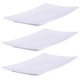 LA PORCELLANA BIANCA Essenziale Gourmet 28 x 17 cm 3 szt.- półmiski porcelanowe