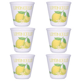 LA PORCELLANA BIANCA Liquorelli Limoncello 75 cm 6 szt. - kieliszki na likier porcelanowe