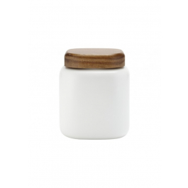 LADELLE Essentials Stone Canister 0,72 l biały - pojemnik na żywność porcelanowy