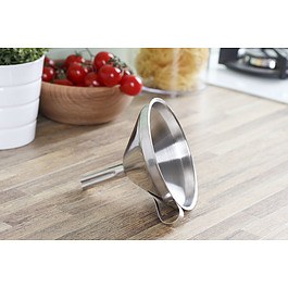 Lejek kuchenny metalowy z cedzakiem FETA 12,5 cm