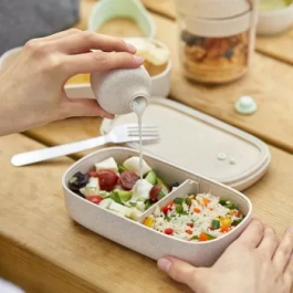 LEKUE To Go Organic 1 l - lunch box / śniadaniówka dwukomorowa