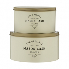 MASON CASH Heritage 2 szt. - puszki / pojemniki na ciastka i pierniki ze stali nierdzewnej