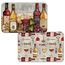 Mata stołowa / Podkładka plastikowa dwustronna CALA HOME WINE TIME WIELOKOLOROWA 43 x 28,5 cm 
