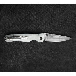 MCUSTA Elite Corian Damascus 8,5 cm - japoński nóż survivalowy składany ze stali damasceńskiej