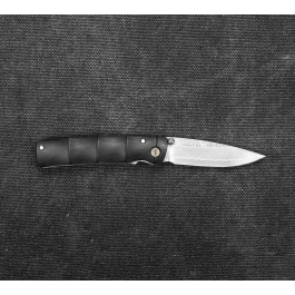MCUSTA Shinra Emotion Black Pakka Damascus 6,5 cm - japoński nóż survivalowy składany ze stali damasceńskiej