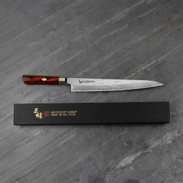MCUSTA Supreme Hammered 27 cm - nóż japoński Sujihiki ze stali damasceńskiej