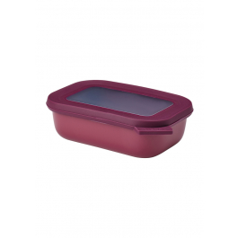 MEPAL Cirqula Oblong Nordic Berry 0,5 l bordowa - miska kuchenna plastikowa z pokrywką