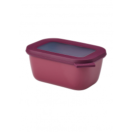 MEPAL Cirqula Oblong Nordic Berry 0,75 l bordowa - miska kuchenna plastikowa z pokrywką