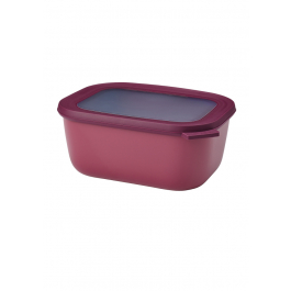 MEPAL Cirqula Oblong Nordic Berry 1,5 l bordowa - miska kuchenna plastikowa z pokrywką