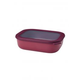 MEPAL Cirqula Oblong Nordic Berry 2 l bordowa - miska kuchenna plastikowa z pokrywką