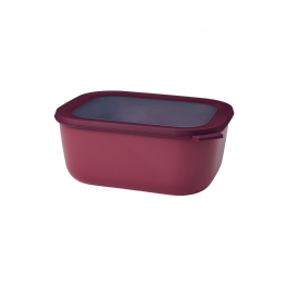 MEPAL Cirqula Oblong Nordic Berry 3 l bordowa - miska kuchenna plastikowa z pokrywką