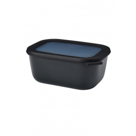MEPAL Cirqula Oblong Nordic Black 1,5 l czarna - miska kuchenna plastikowa z pokrywką