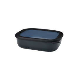 MEPAL Cirqula Oblong Nordic Black 2 l czarna - miska kuchenna plastikowa z pokrywką