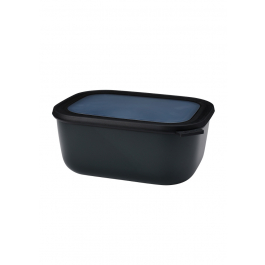 MEPAL Cirqula Oblong Nordic Black 3 l czarna - miska kuchenna plastikowa z pokrywką