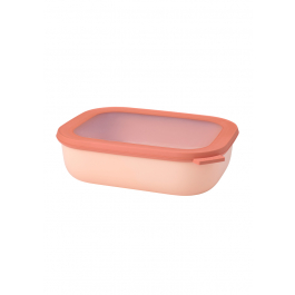 MEPAL Cirqula Oblong Nordic Blush 2 l brzoskwiniowa - miska kuchenna plastikowa z pokrywką